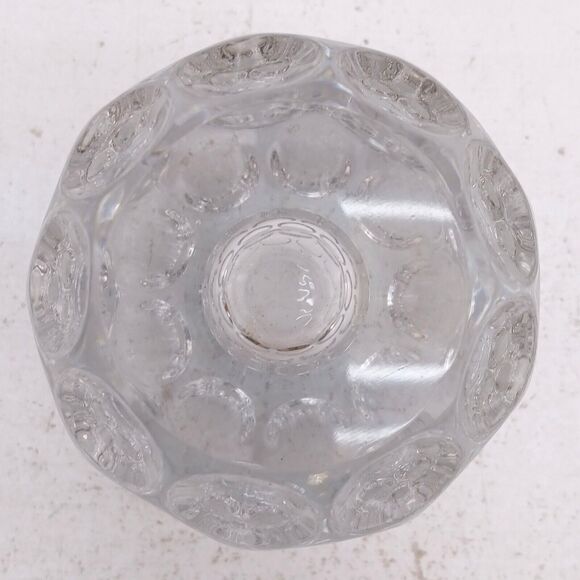 2 VTG Heisey Provincial Whirlpool Clear Crystal Candle Holders Thumbprint 1506 - Picture 9 of 16